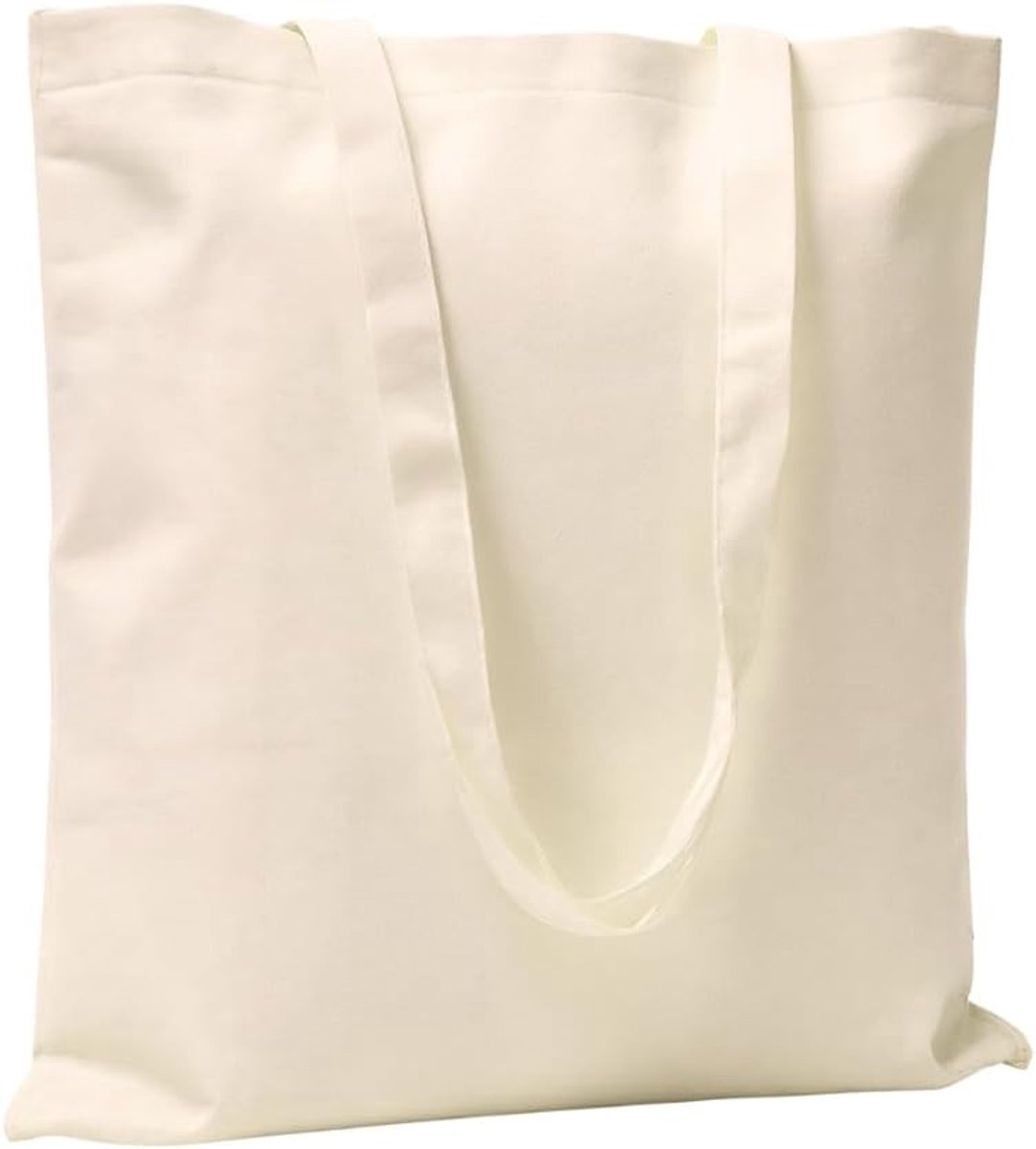 Linnen tasjes onbedrukt - Natuurlijk - 38 x 42 cm - Katoenen Shopper 145 g/m² - Herbruikbaar en Milieuvriendelijk