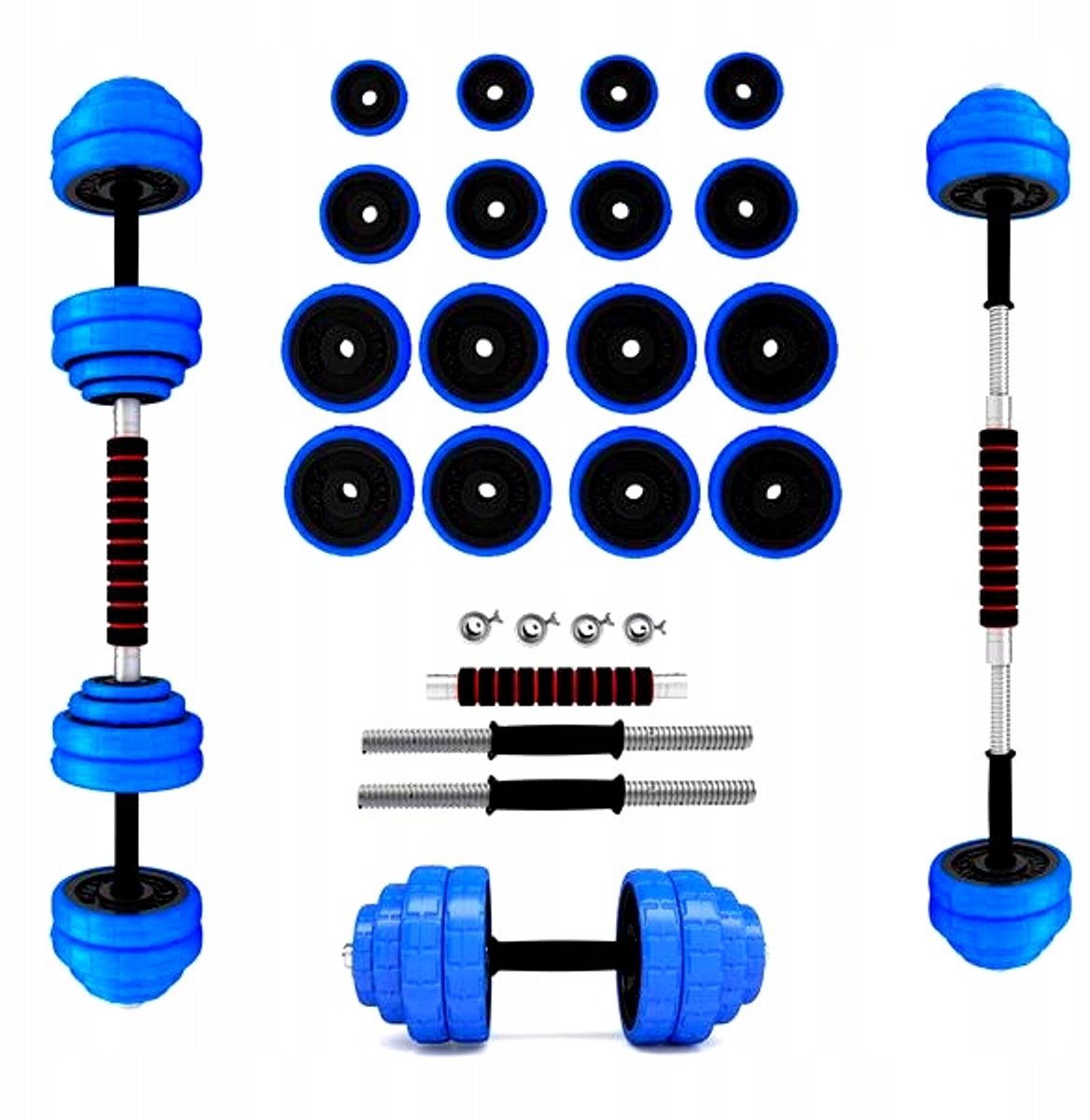 Verstelbare Halterset met Stang - 2x 15KG (30KG Totaal)