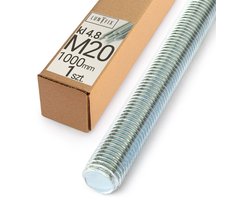 LUN FIX - Draadstang M20 gegalvaniseerd 100cm 1m - staal 4.8 - 1 stuk