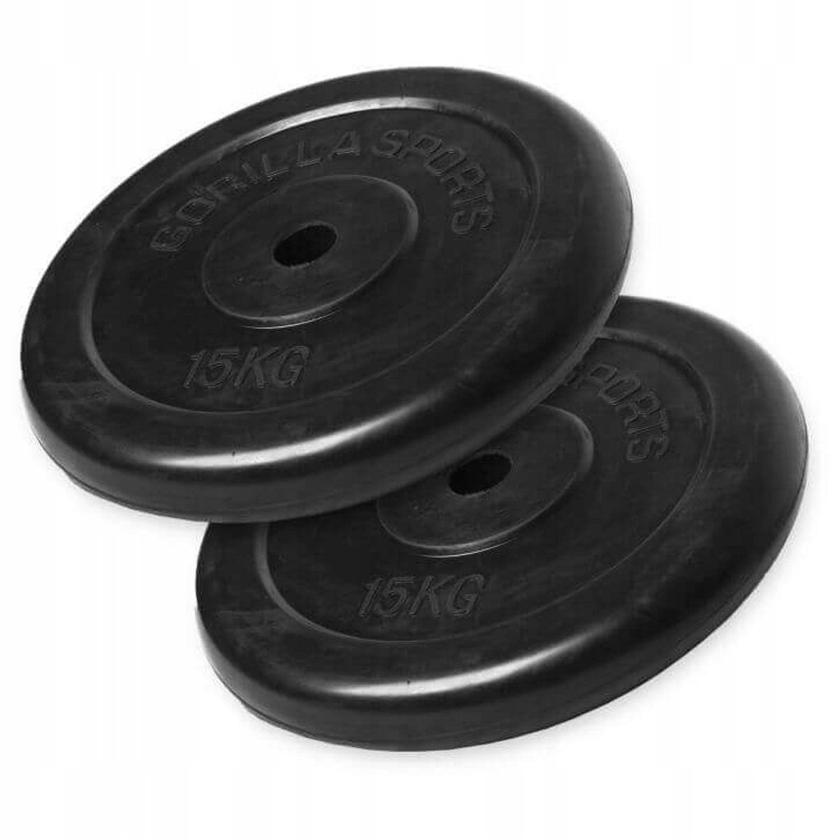 Gorilla Sports Gecoate Halterplaten 2x15 kg - 30 kg Totaal