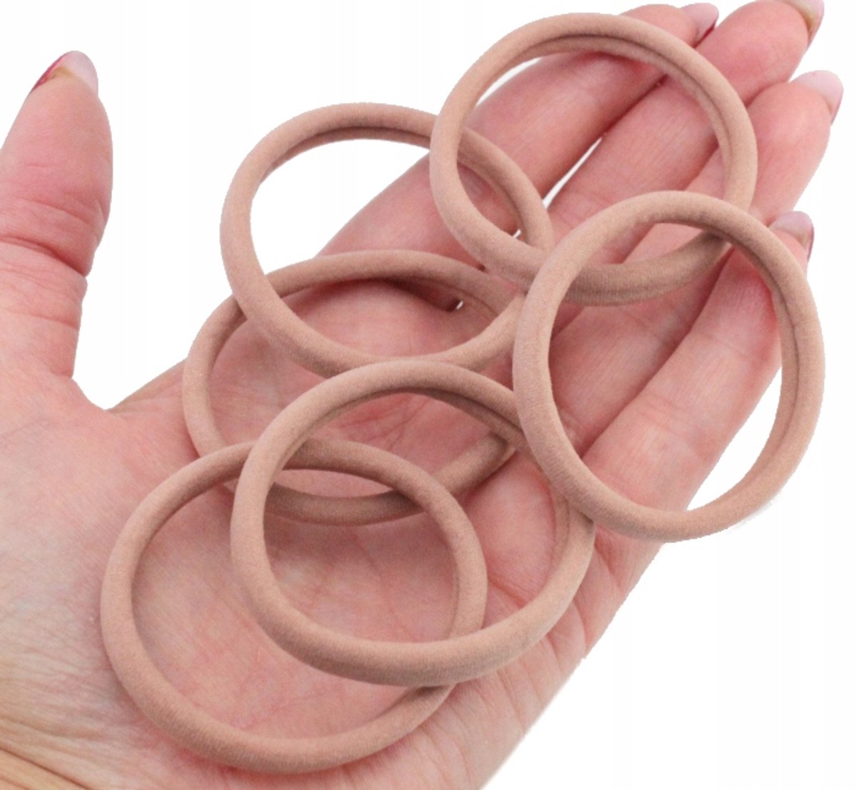 Lycra Haarbandjes Set van 6 - Extra Elastisch & Duurzaam - Zalmoranje