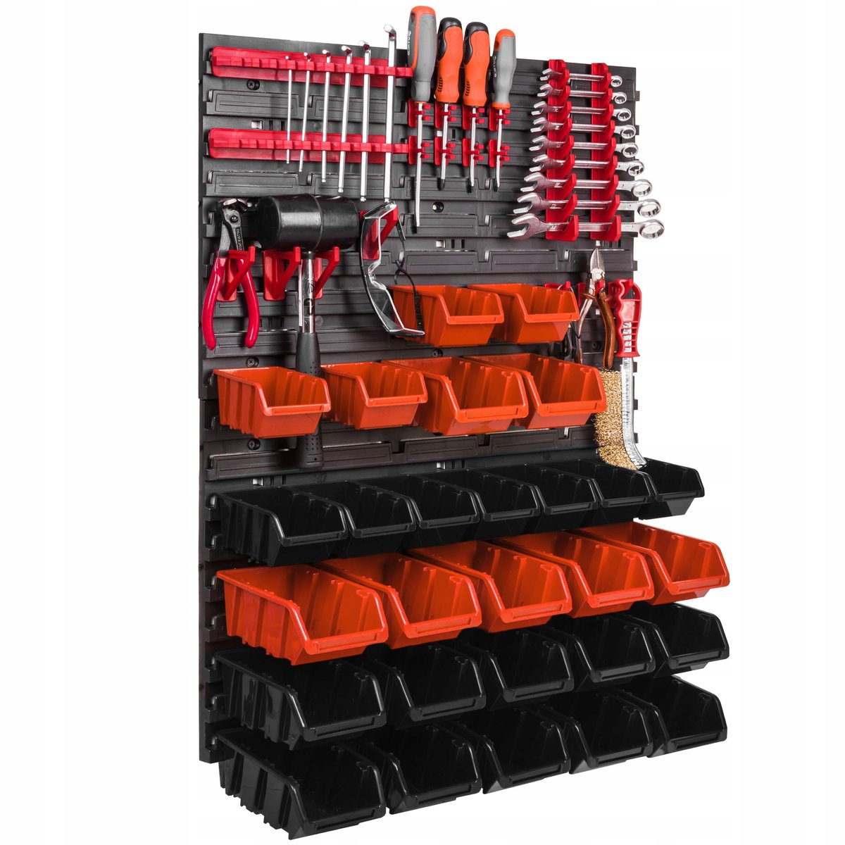 Gereedschapsbord 58x78cm met 28 Bakjes - Wandorganizer Garage