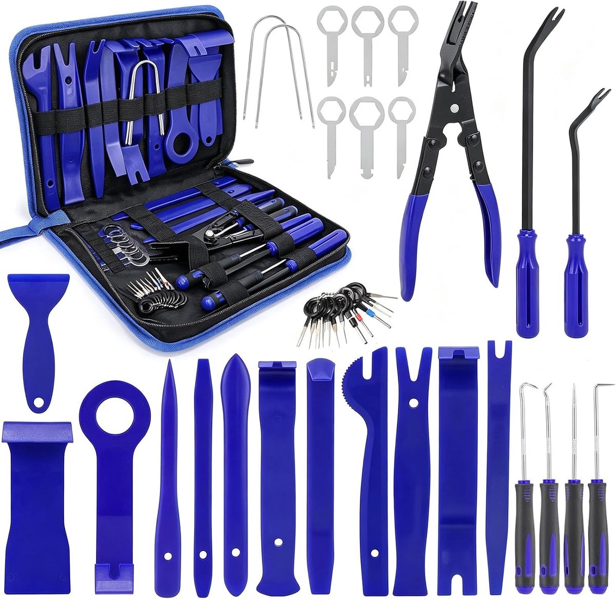 Demontagegereedschap set 38-delig - kunststof hefboomgereedschap - voor het verwijderen van autobekleding - ShopVlot