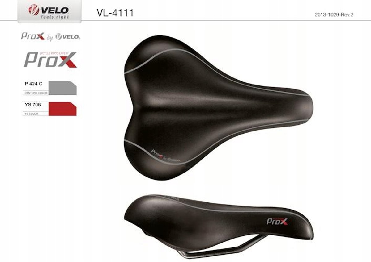 Velo VL-4111 D2 Zone Cut Gel Fietszadel - Comfortabel Stadszadel