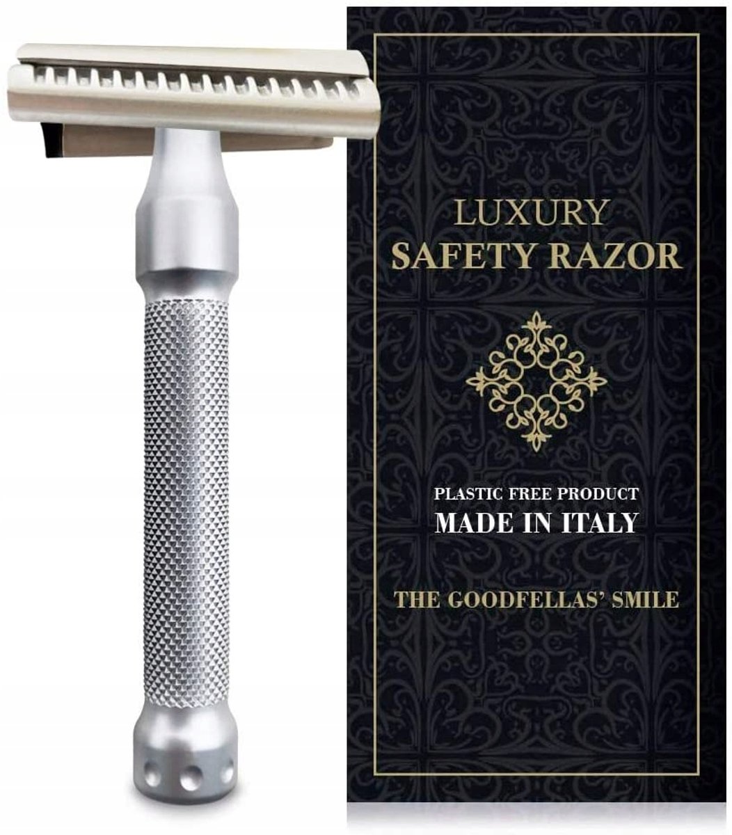 De glimlach van de Goodfellas Legione Slant Dubbelzijdig Scheermes - Luxe Italiaans design