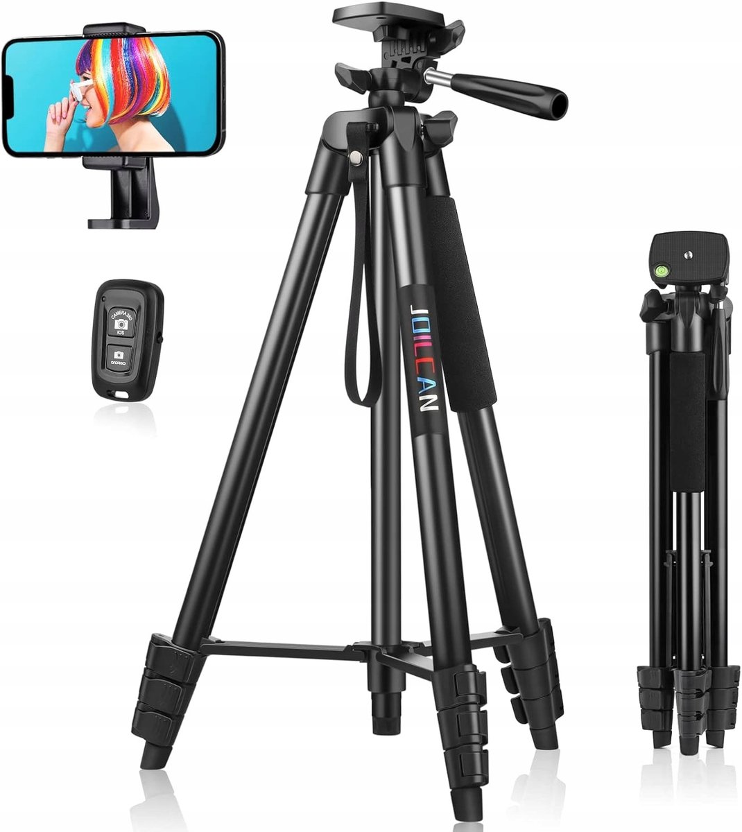 Statief 161cm voor Telefoon/Camera met Draadloze Afstandsbediening