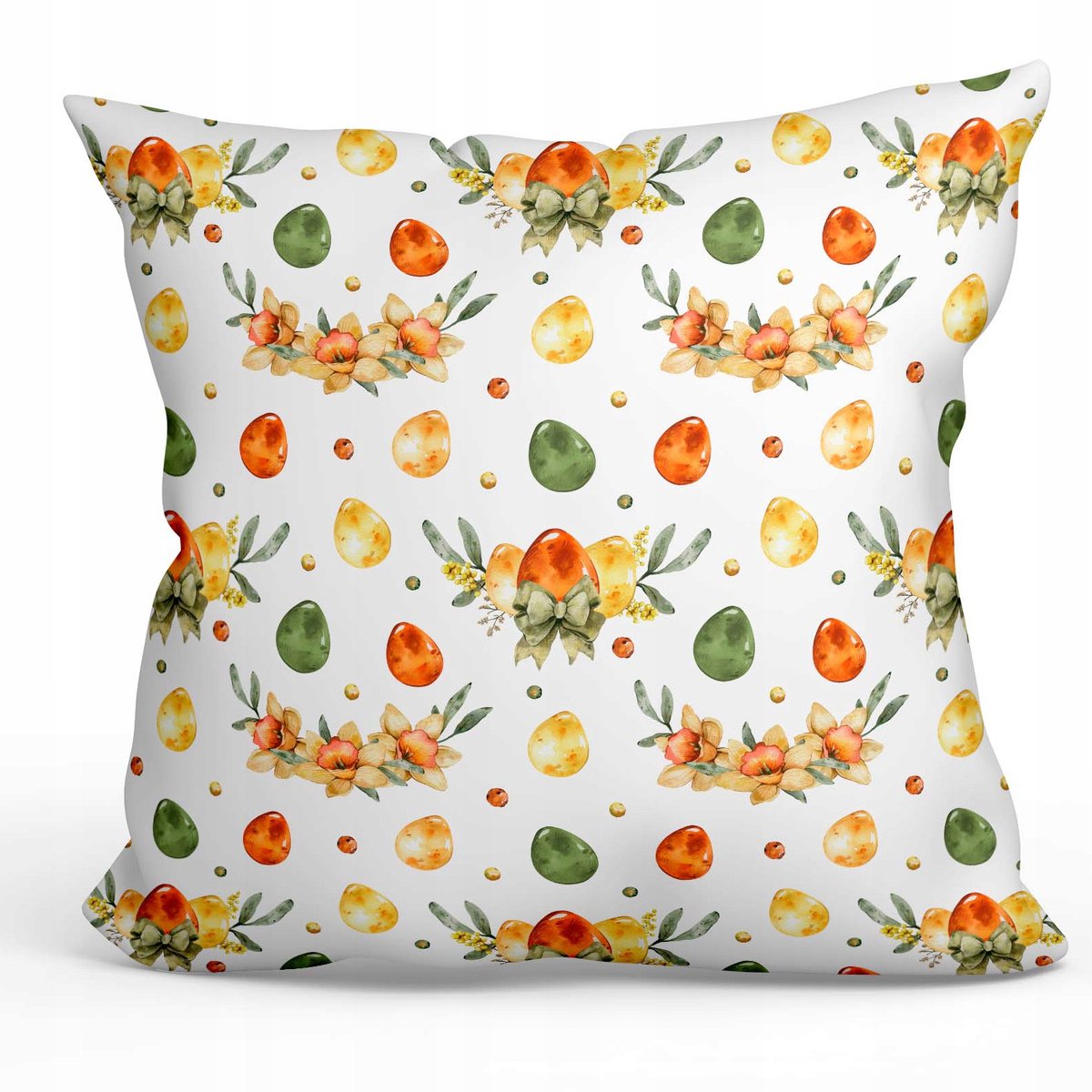 Decoratieve Velours Kussensloop 40x40 cm - Eieren met Narcissen