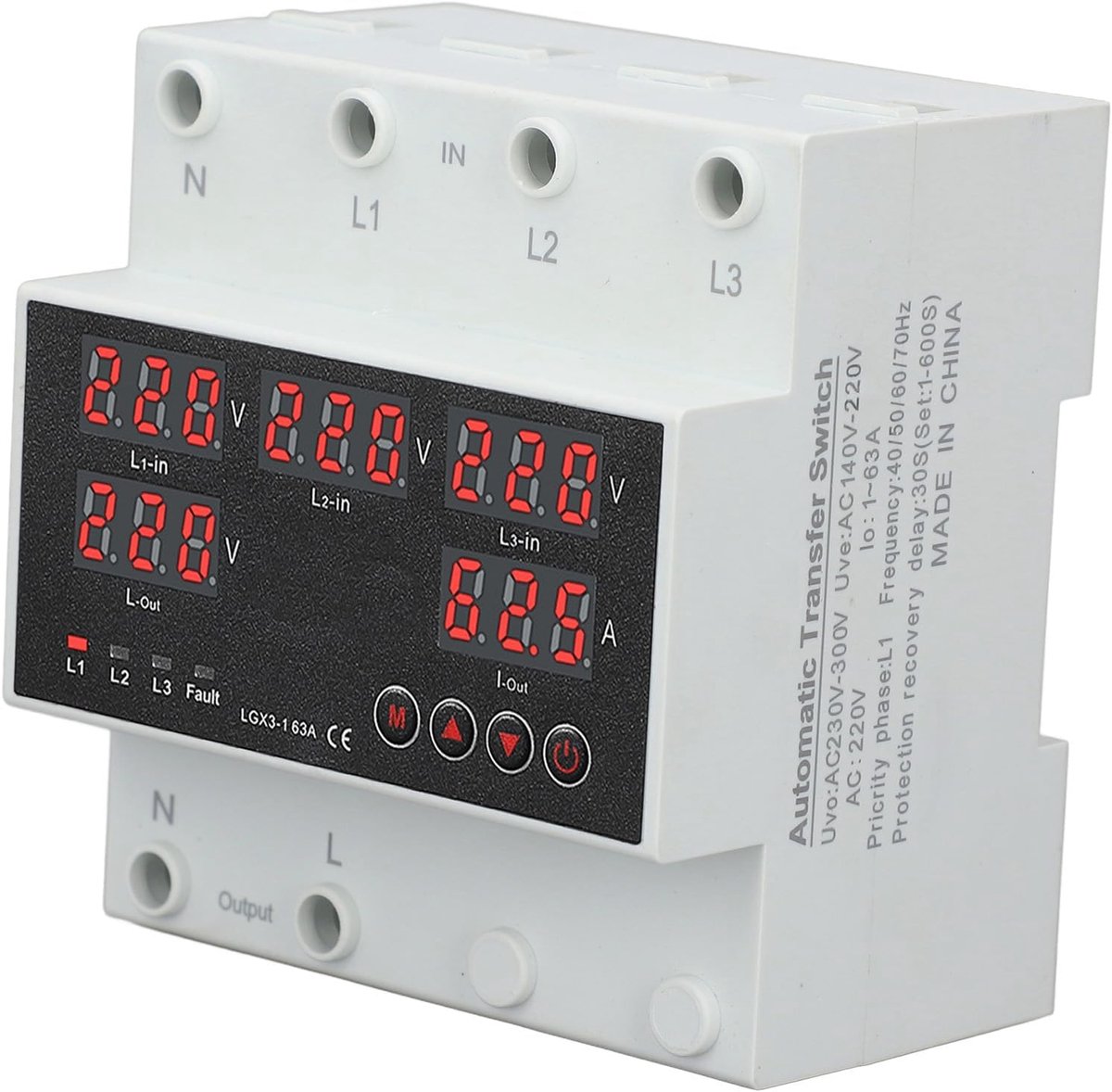 Automatische Inverter 63A - 3 Fase 4 Draad - Instelbare Spanning - Ononderbroken stroom voor thuisgenerator - ShopVlot