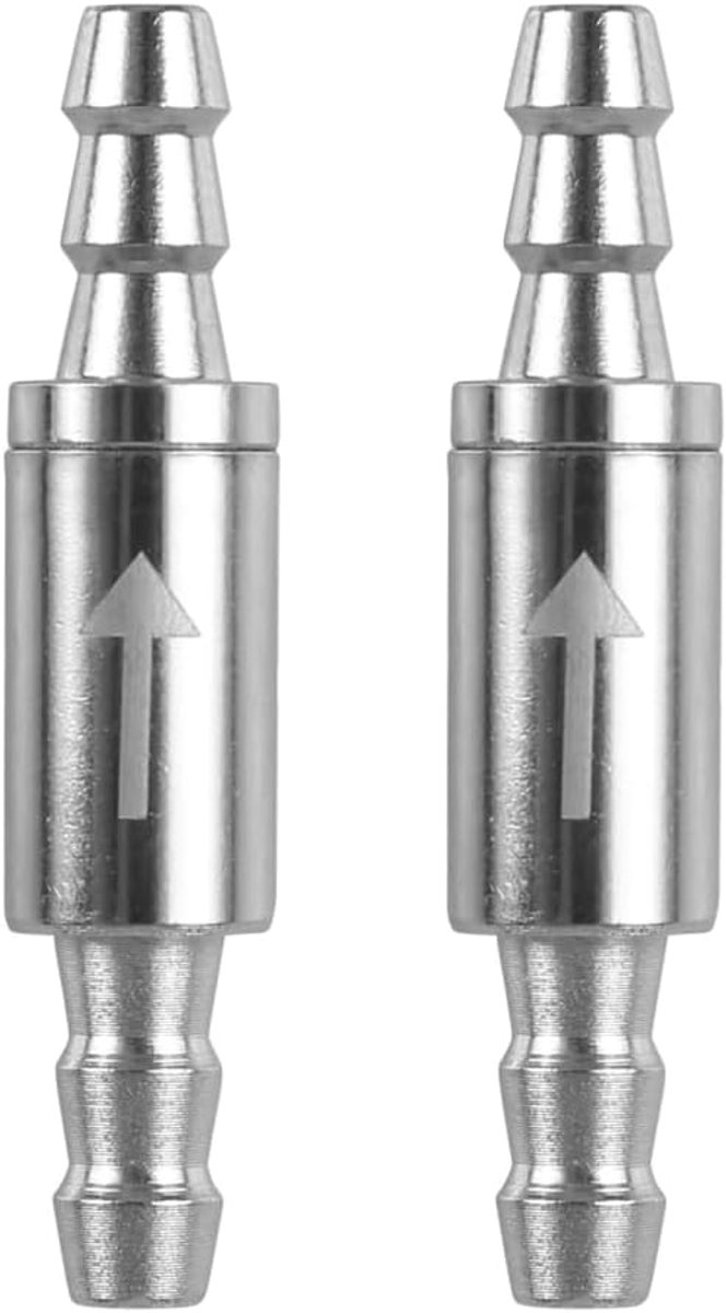 CO2 terugslagkleppen 2 stuks - RVS - voor CO2 leidingen - ideaal voor aquarium - ShopVlot