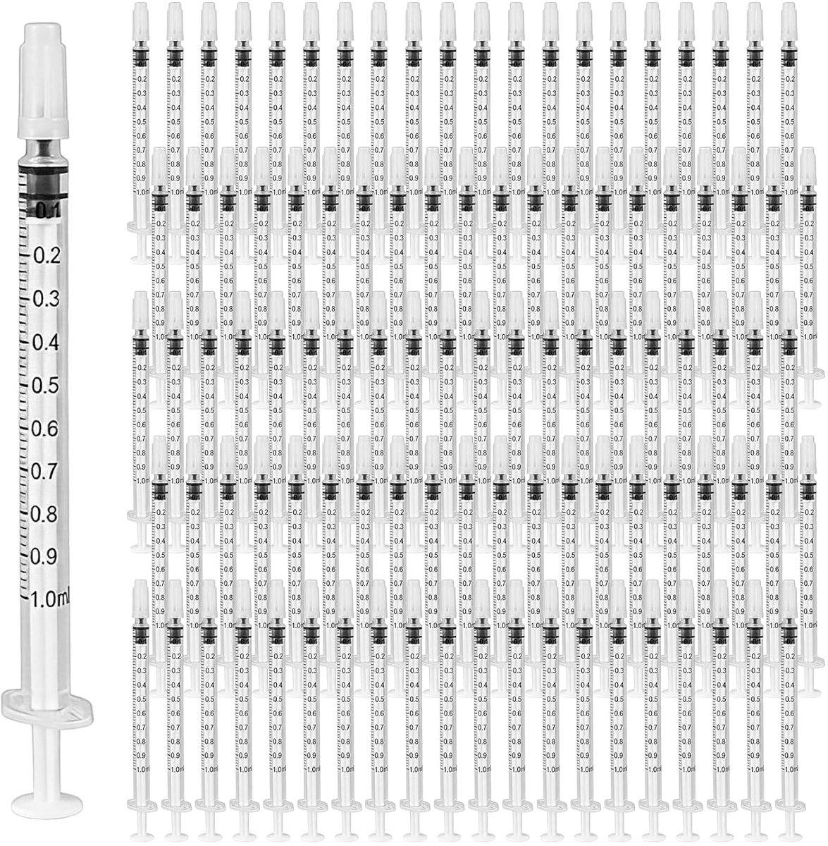 Spuit 1ml - plastic - 100 stuks - ideaal voor precisie metingen - ShopVlot