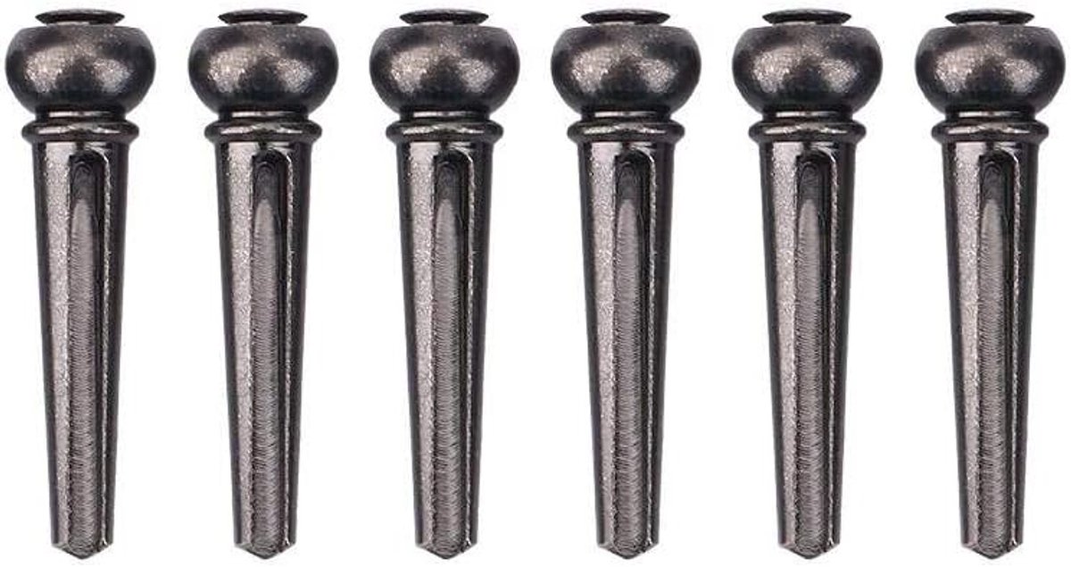Guitar bridge pins set - 6 stuks - van messing - verbeter de klankkwaliteit - ShopVlot