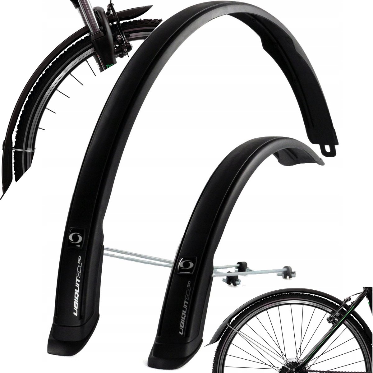 Simpla UBIQUIT 28" Fietsspatborden 50mm met Spatlappen