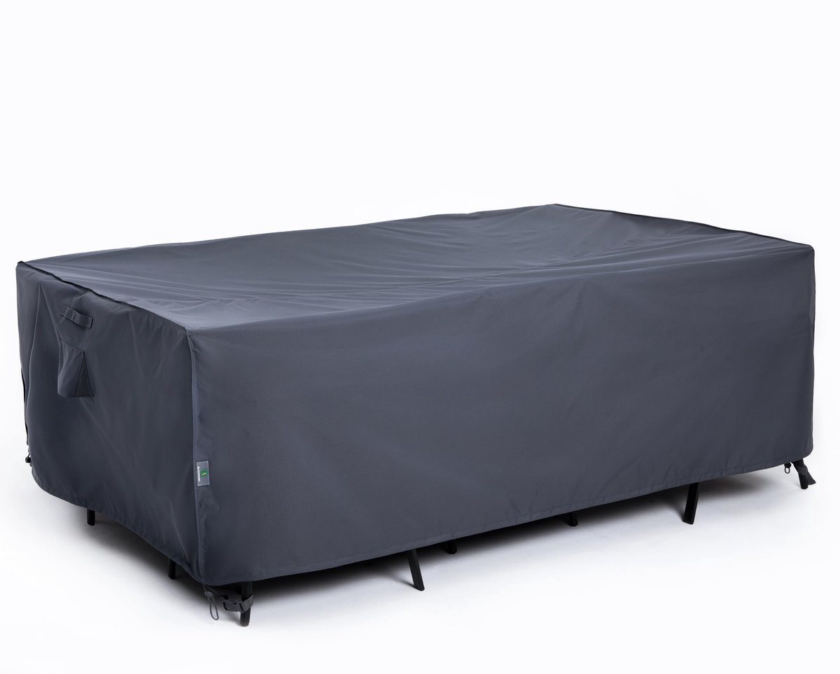 Famanu Waterdichte tuinmeubelhoes 188x120x70 cm, grijs, beschermhoes voor tuinmeubelen, ideaal voor buitengebruik