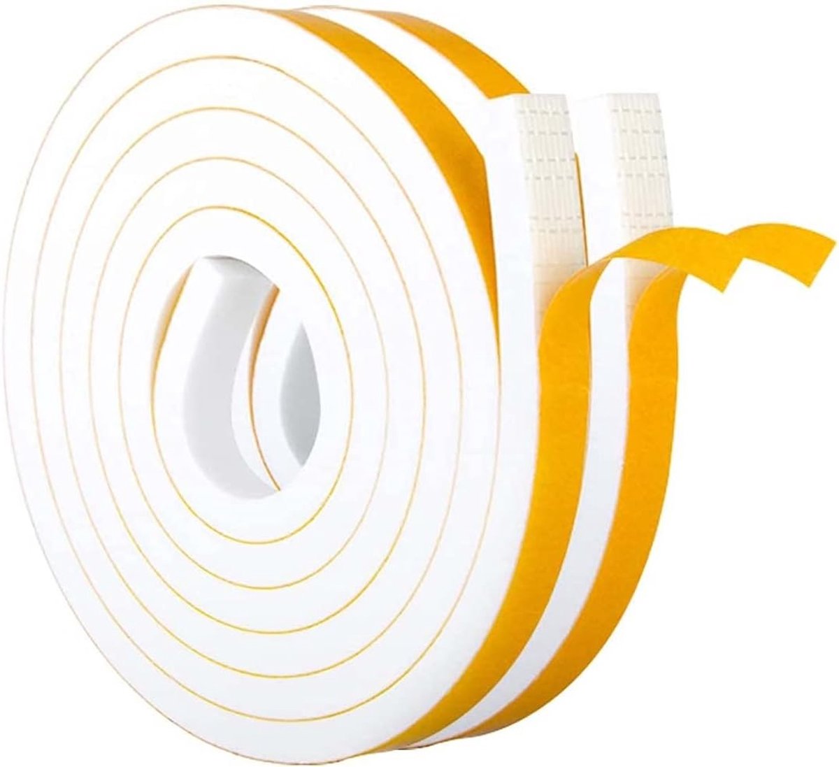 Afdichtingstape - Wit - 12 x 10 mm - Zelfklevend Schuimstrip - Voor Deuren en Ramen