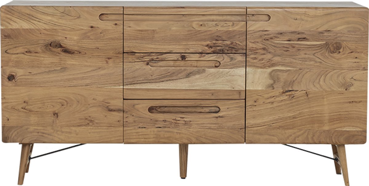 Tower Living Dressoir Aura - Naturel Hout - 160x40x80cm