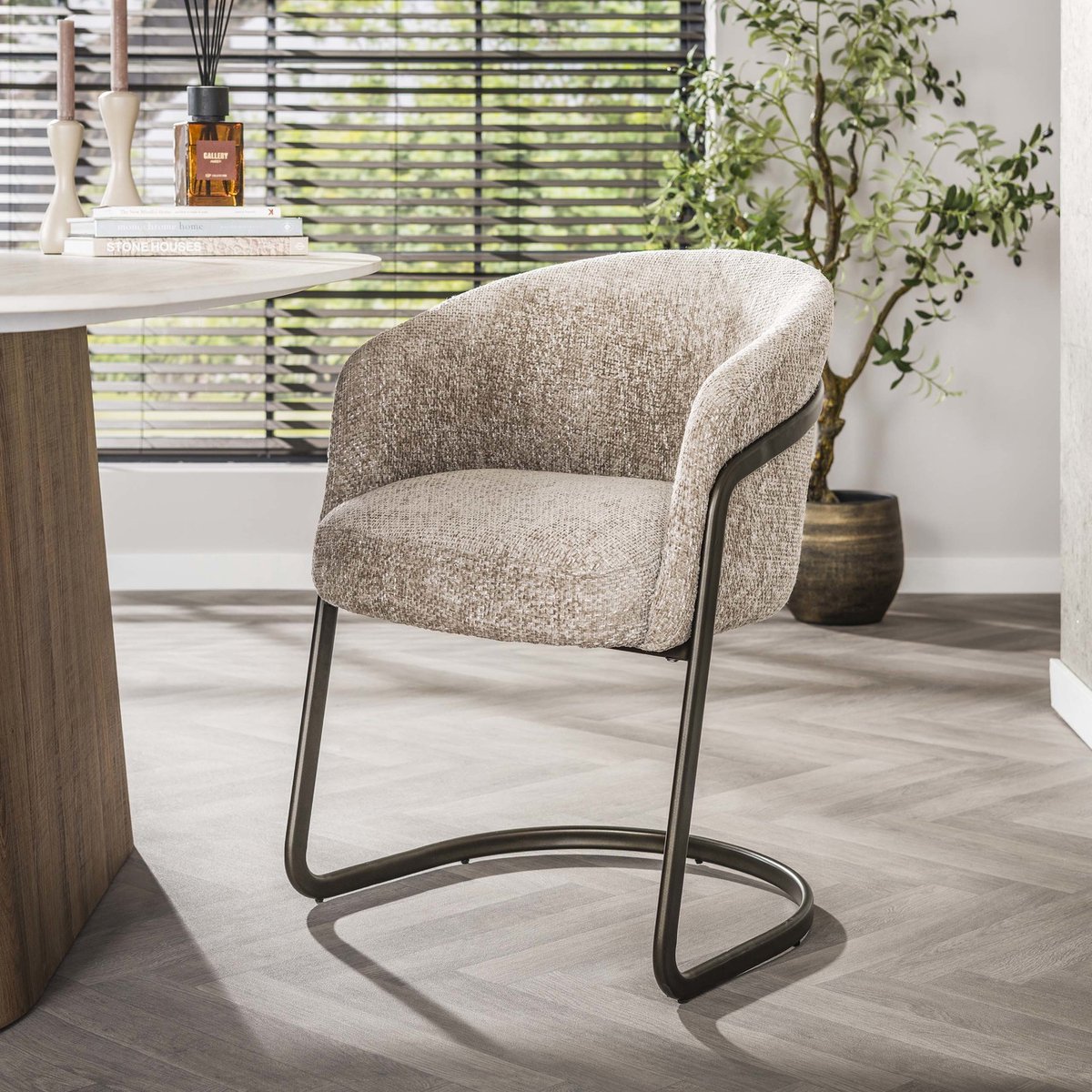 Giga Living Eetkamerstoel Sway - Zand - Set van 2