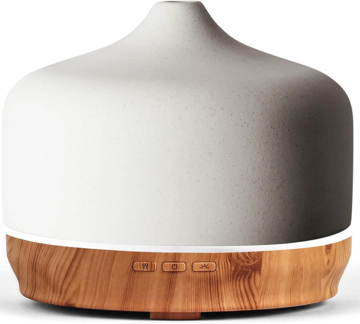 Porseme Aroma Diffuser, 500 ml, Hand-Blown Ceramic Humidifier, Ultrasonic Aromatherapy, Oils, Diffuser with 7 Colours - ShopVlot