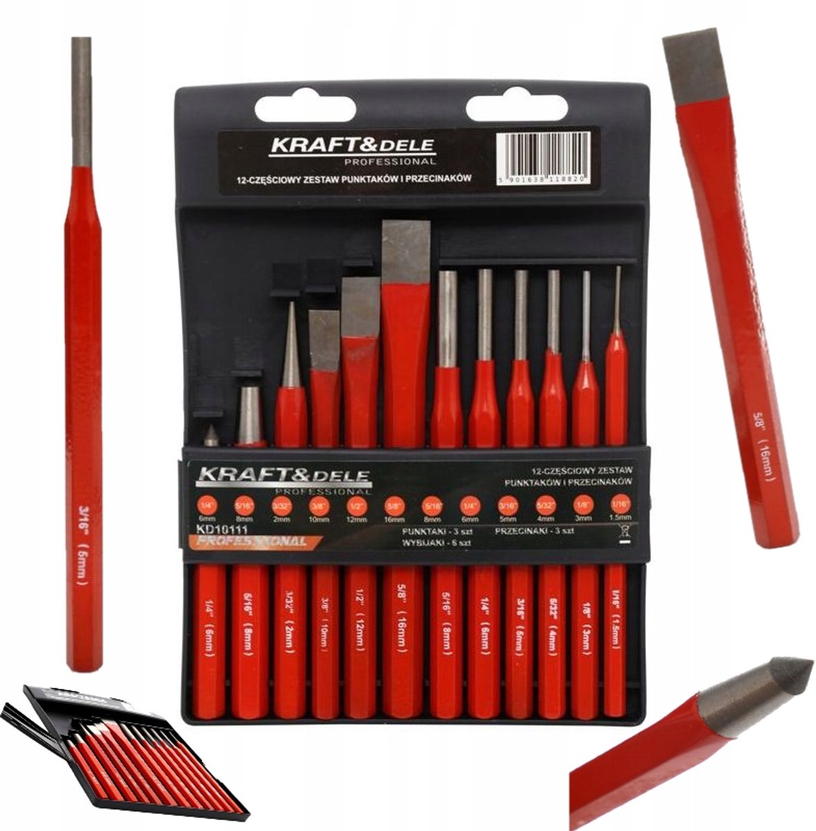 Kraft&Dele Set: 12x Punten, Snijders & Uitdrijvers