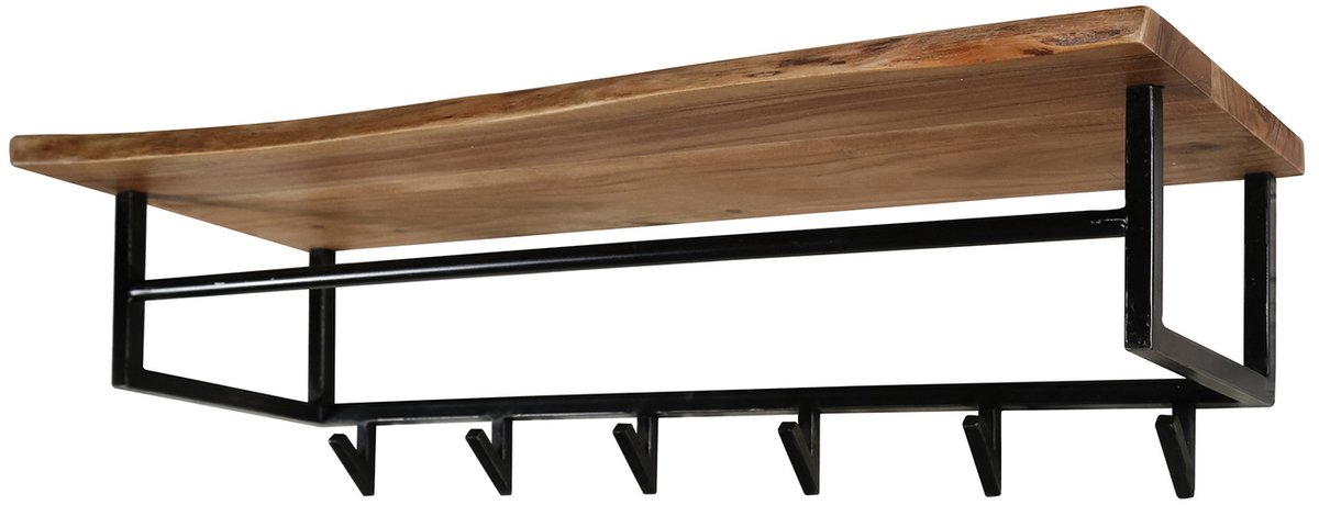 Giga Meubel Kapstok Edge - Naturel Hout - 6 Haken - 100x33x27cm