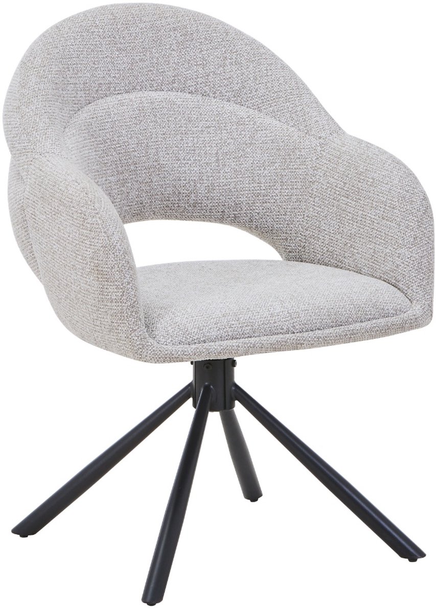 DÉJA Living Eetkamerstoel Celeste - Taupe - Draaibaar - Set van 2