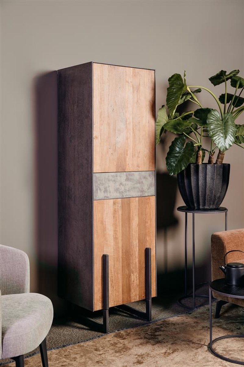 Tower Living Opbergkast Ora - Bruin Hout - 57x45x182cm
