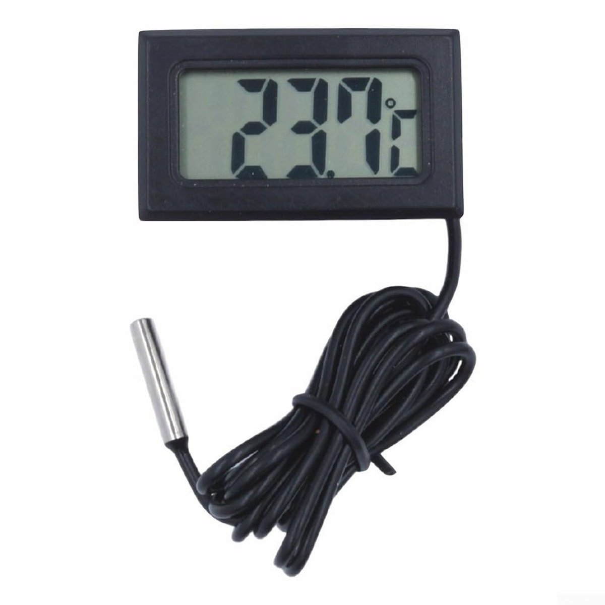 Digitale thermometer waterproof - Temperatuurbereik - 10 meter zwart kabel - Nauwkeurige metingen - ShopVlot