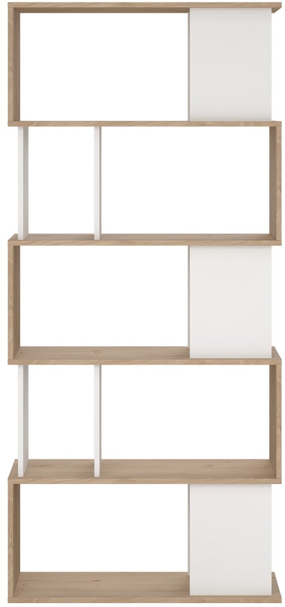Giga Living Boekenkast Maze - Wit - 80x31x174cm