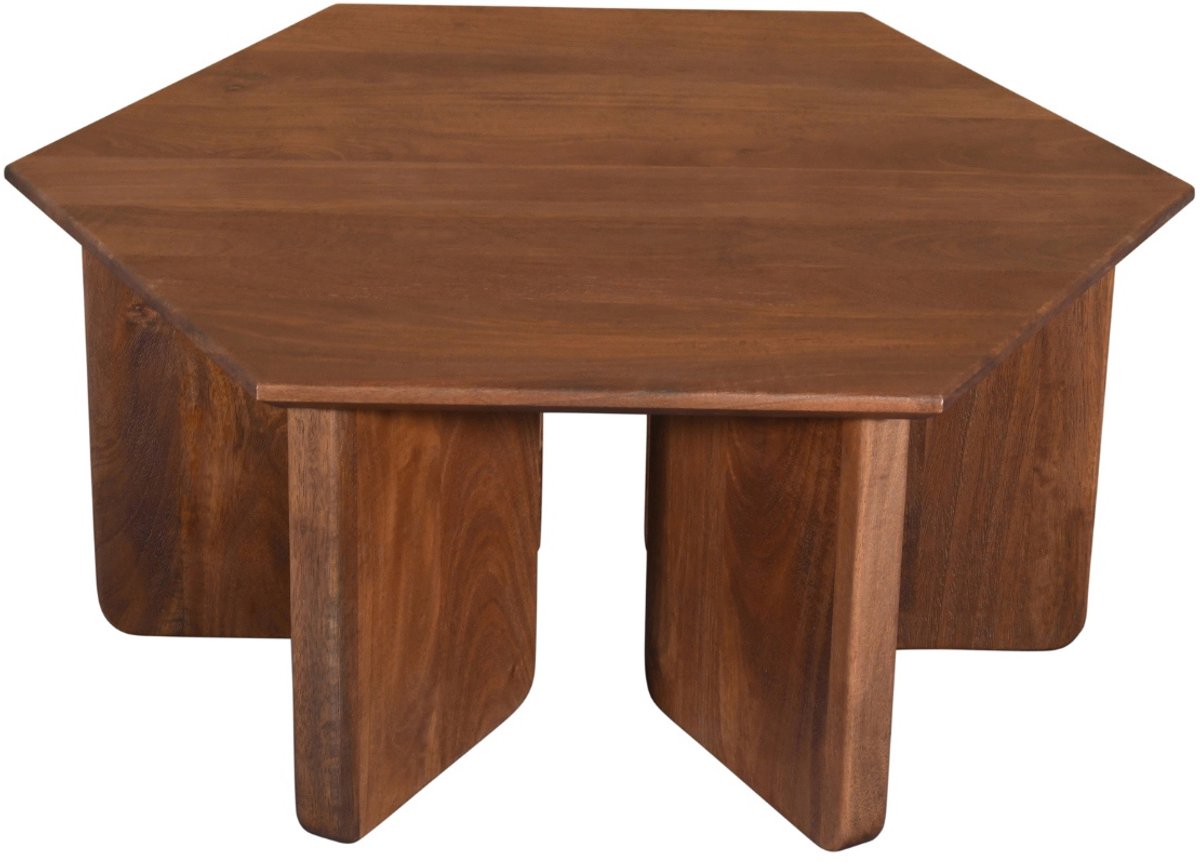 DÉJA Living Salontafel Martos - Donkerbruin Mangohout - 80x80x35cm