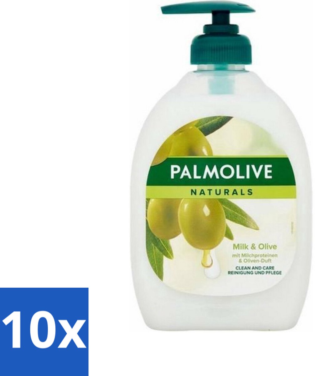 10 x Palmolive - Milk & Olive - Handzeep Met Pomp - Verzorgend & Mild - 500 ml - Handzeep - Melk En Olijf - Verzorgende Handzeep - Melkproteïnen - Olijfextract