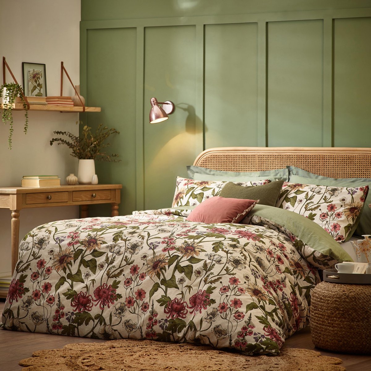 Eenpersoons dekbedset - Wylder Nature Wallflower - Katoen - Ademend en comfortabel - ShopVlot
