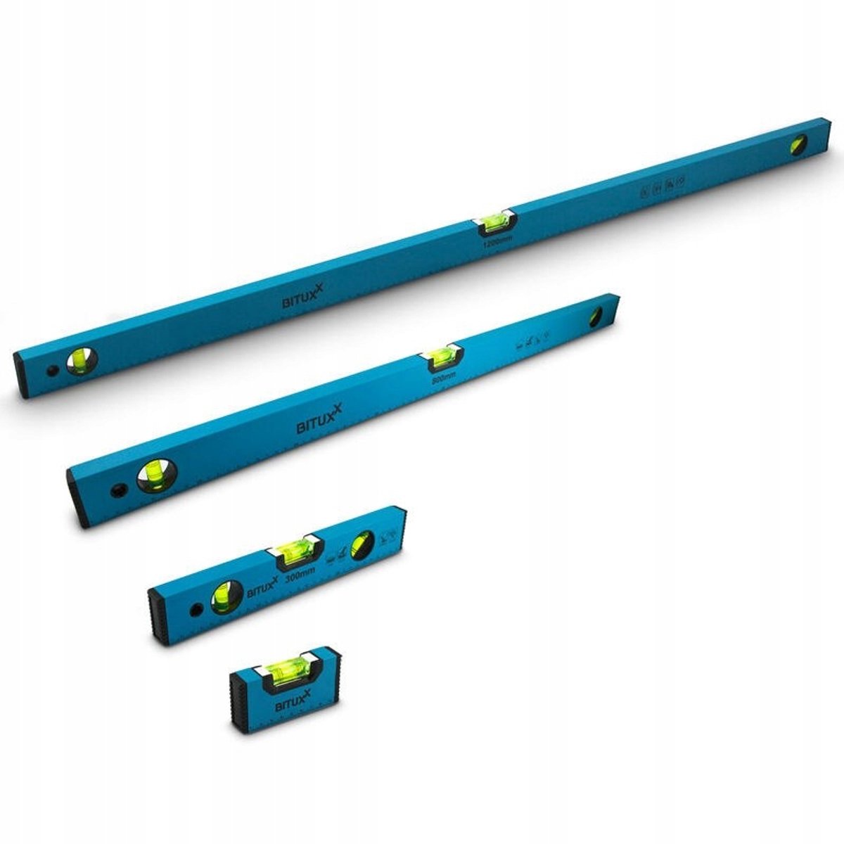 Magnetische Waterpas Set 10/30/80/120cm - Precisie en Duurzaamheid