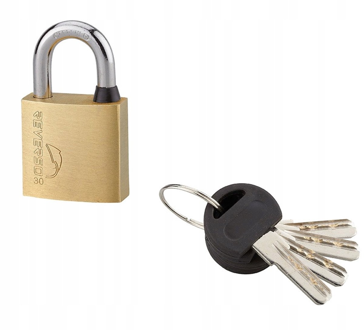 Merkloze Hangslot 30mm met 4 Omkeerbare Sleutels