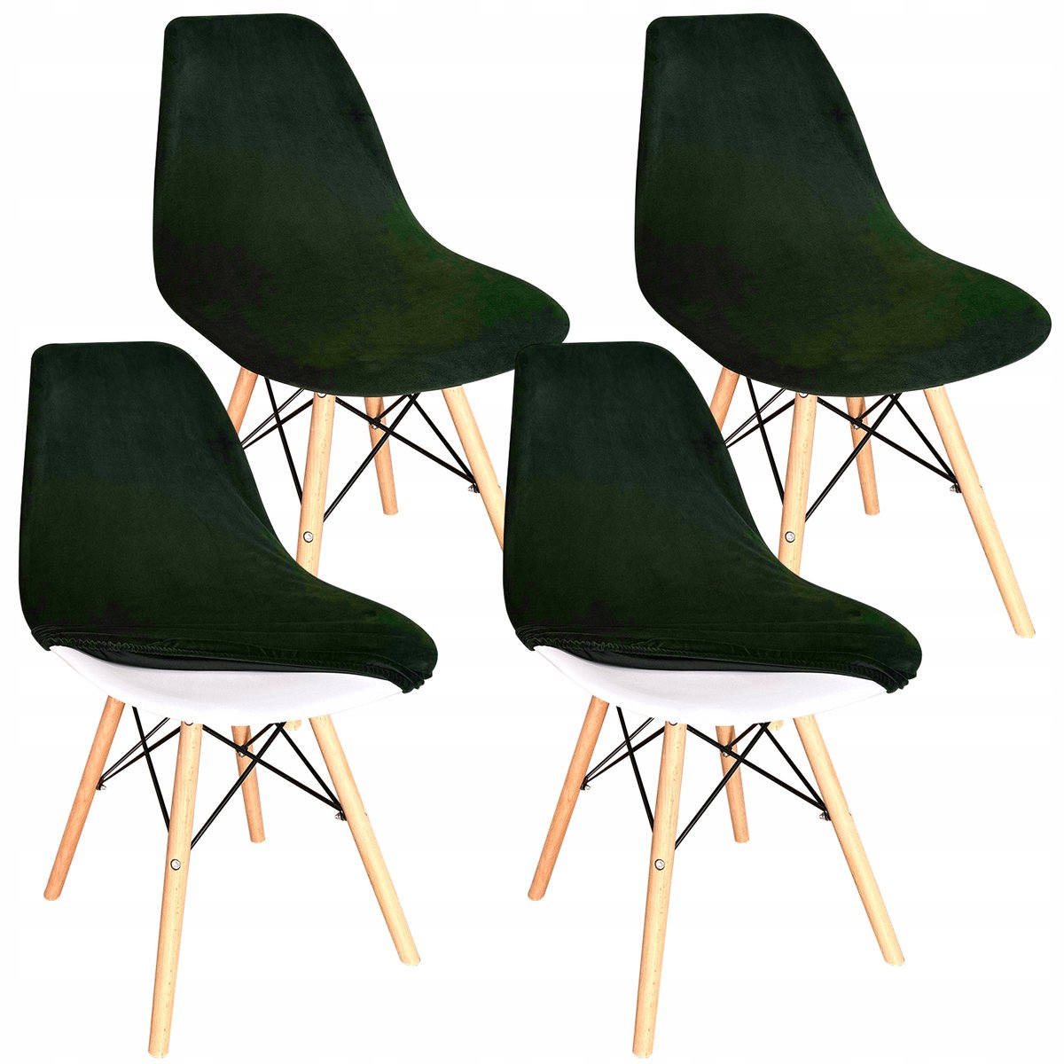 4x Stoelhoes Scandinavisch - Flesgroen