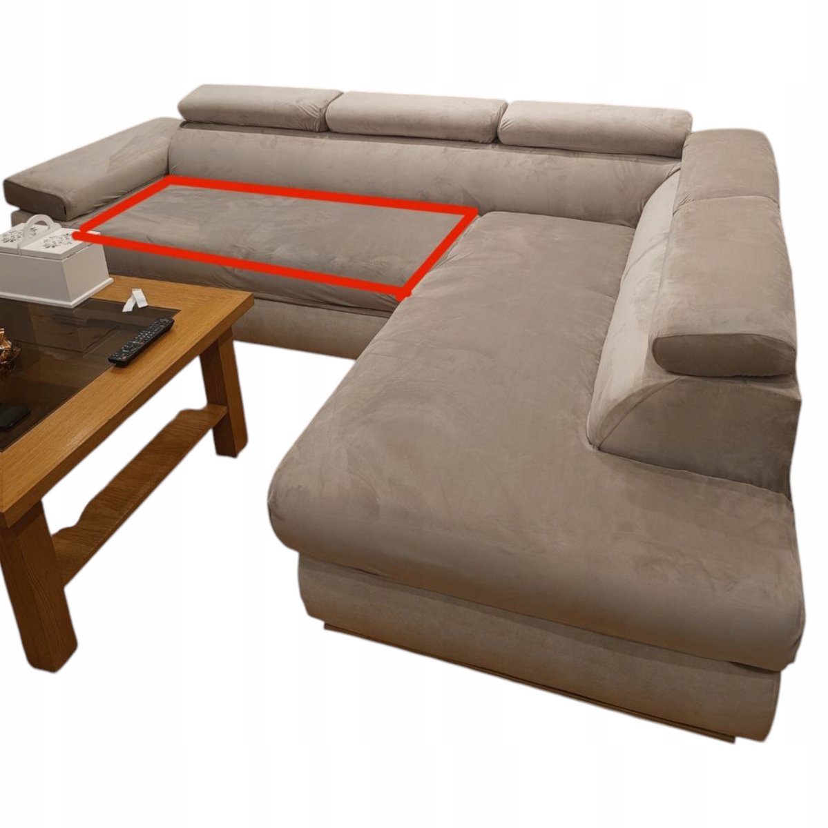 Elastische Velours Bankhoes 80x140x15cm - Zacht en Duurzaam