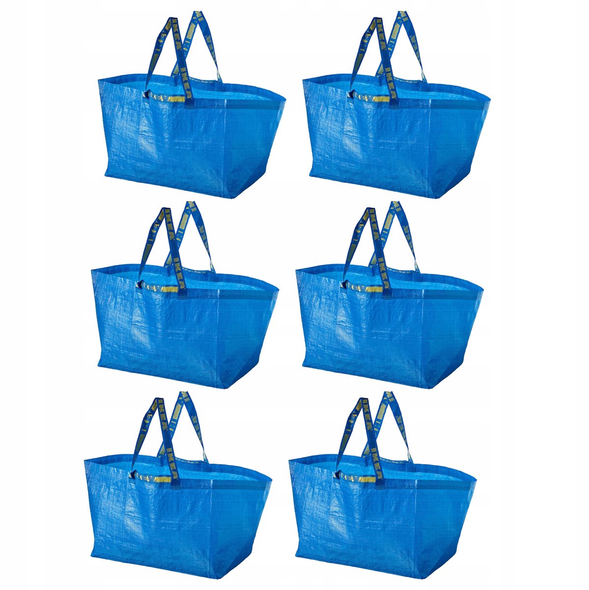 IKEA FRAKTA Boodschappentas 71L - Set van 6 Sterke Tassen