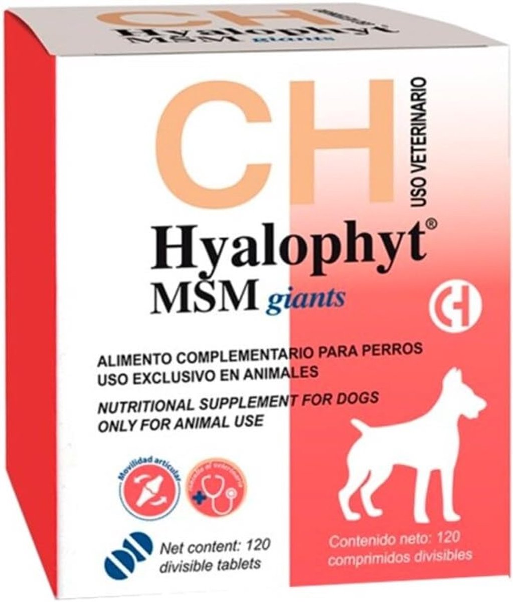 Hyalophyt MSM Giants Condroprotector for large dogs of giant breeds and joint, hip and cartilage protector 120 CP - ShopVlot
