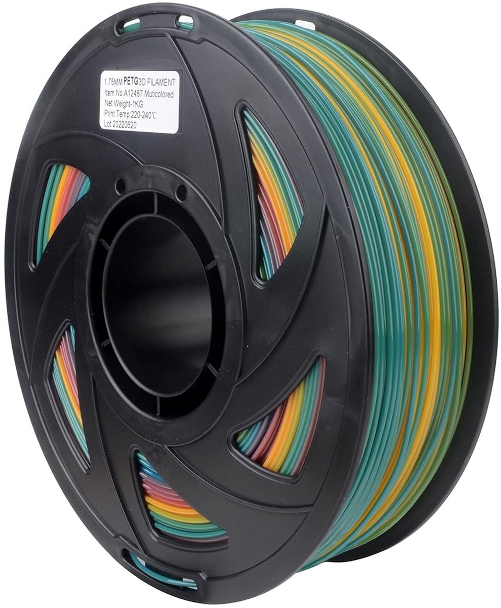 3D printer filament 1.8mm - PETG multicolor - 1kg - ideaal voor kleurrijke prints - ShopVlot