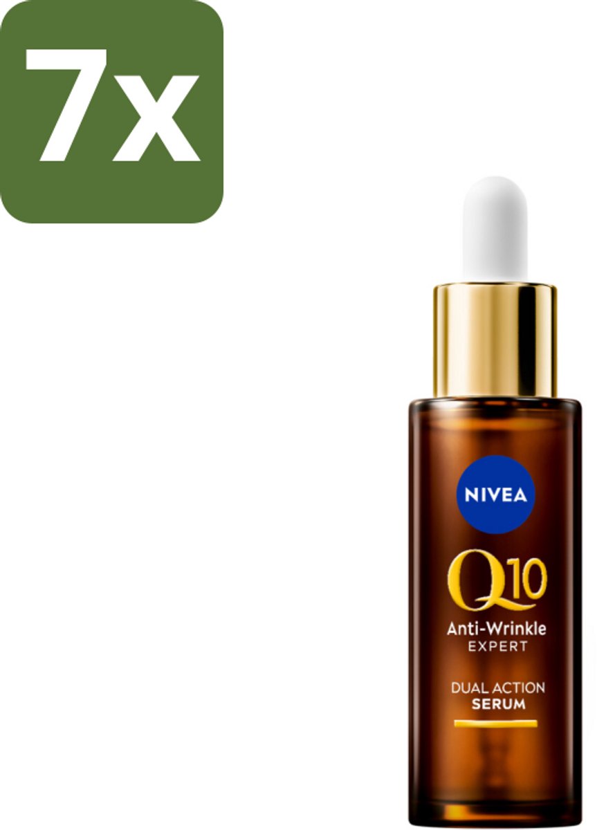 NIVEA - Gezichtsserum - Q10 Dubbele Werking Anti-Rimpel - Dubbele werking - Vermindert & voorkomt rimpels - 30 ml - Bulkverpakking - 7 stuks