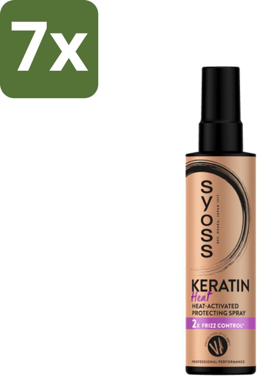 Syoss - Keratin - Heatprotection Spray - Tot 220°C Bescherming - 200 ml - Bulkverpakking - 7 stuks