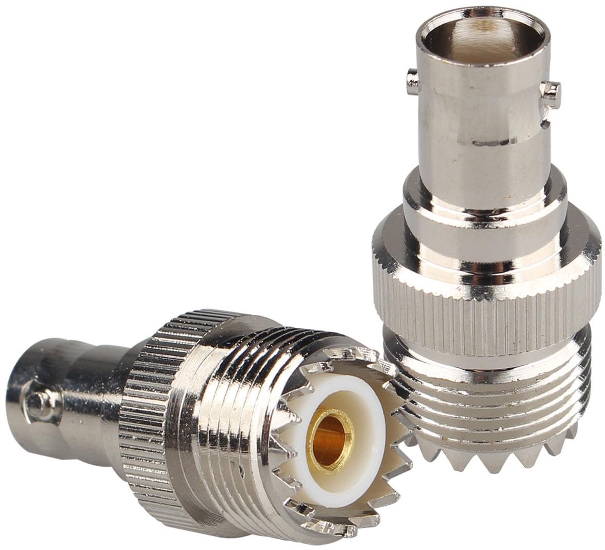 Coaxiale kabel BNC naar UHF PL259 - 2 stuks - koper en nikkel - ideaal voor hamradio en wifi - ShopVlot
