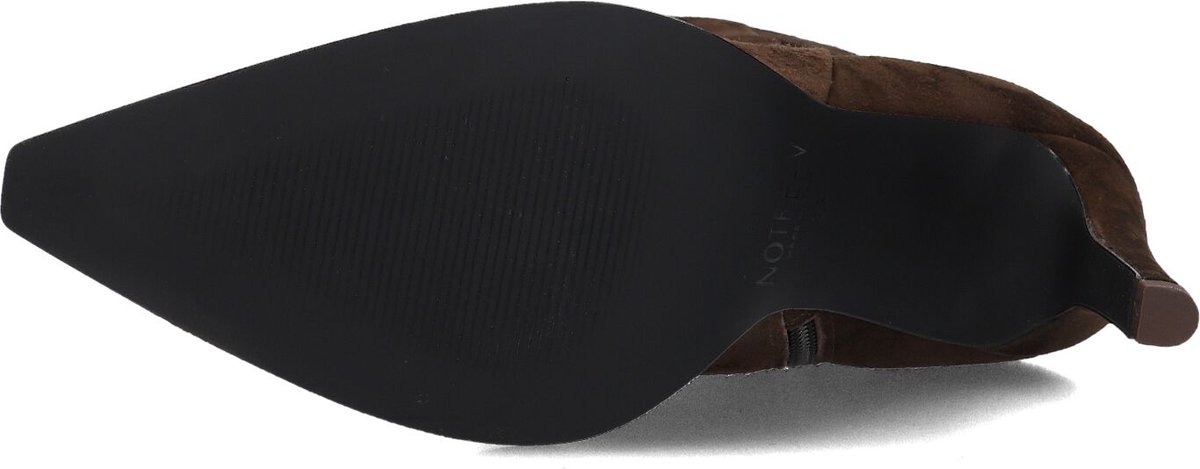 Notre-V 8939 Enkellaarsjes - Enkelboots met rits - Dames - Bruin - Maat 39