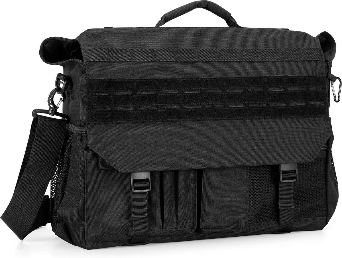 Trunab Police Patrol Bag, Multifunctional Outdoor Tactical Shoulder for Men, 15.6 Inch Laptop Messenger Bag - ShopVlot