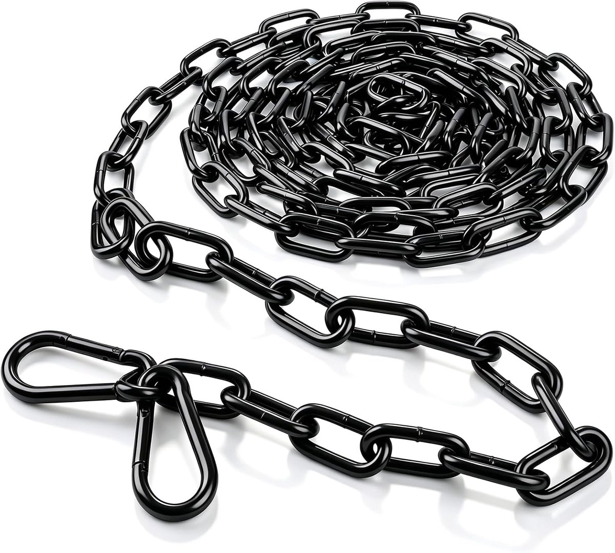 Chain Chain Sold by the Metre, 2 m Chain Black 3 mm Steel Chain Metal Round Steel Chain Carbon Steel Heavy Duty with - ShopVlot