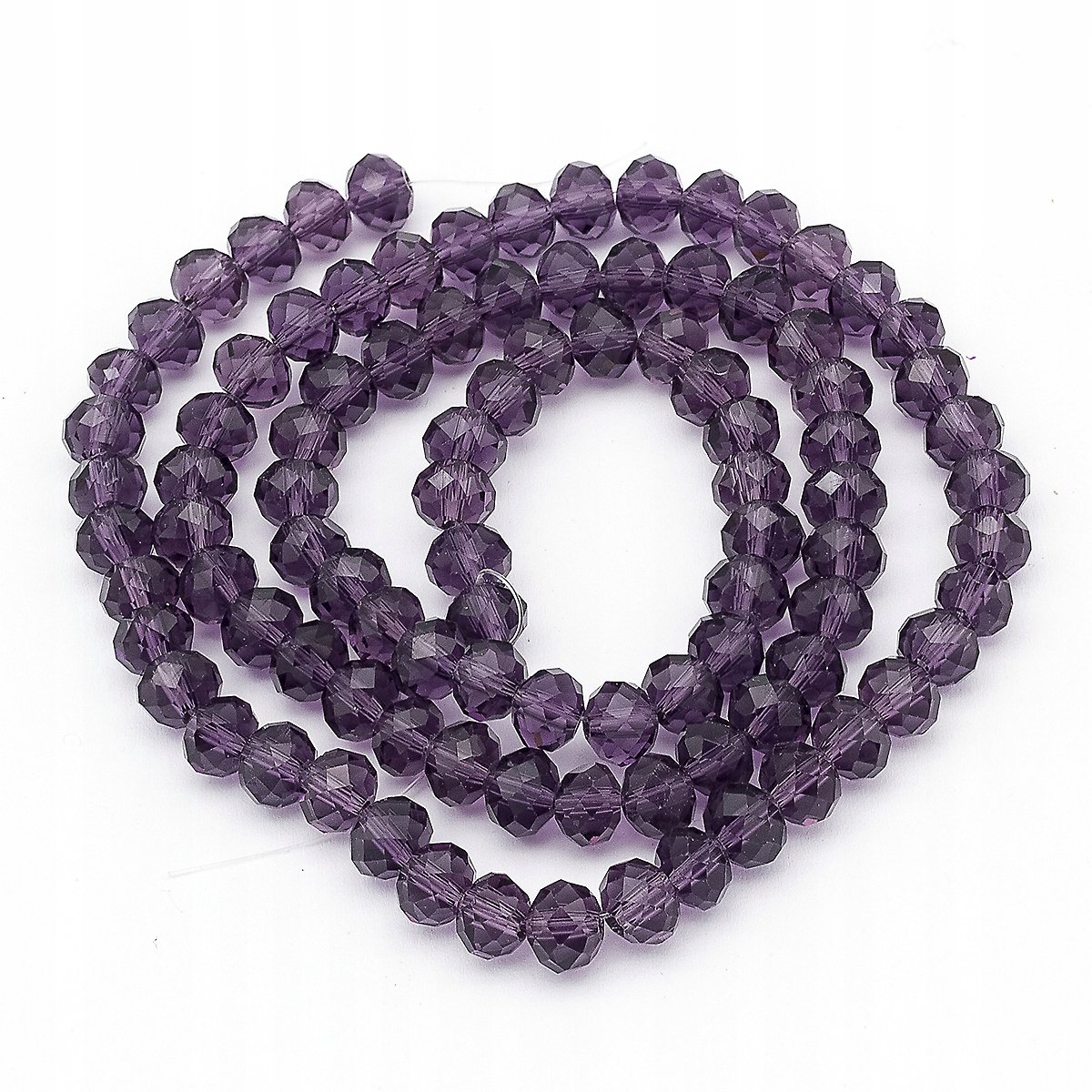 Merkloze Kristallen Glaskralen - Rondel 6x4mm, Indigo, 92 stuks