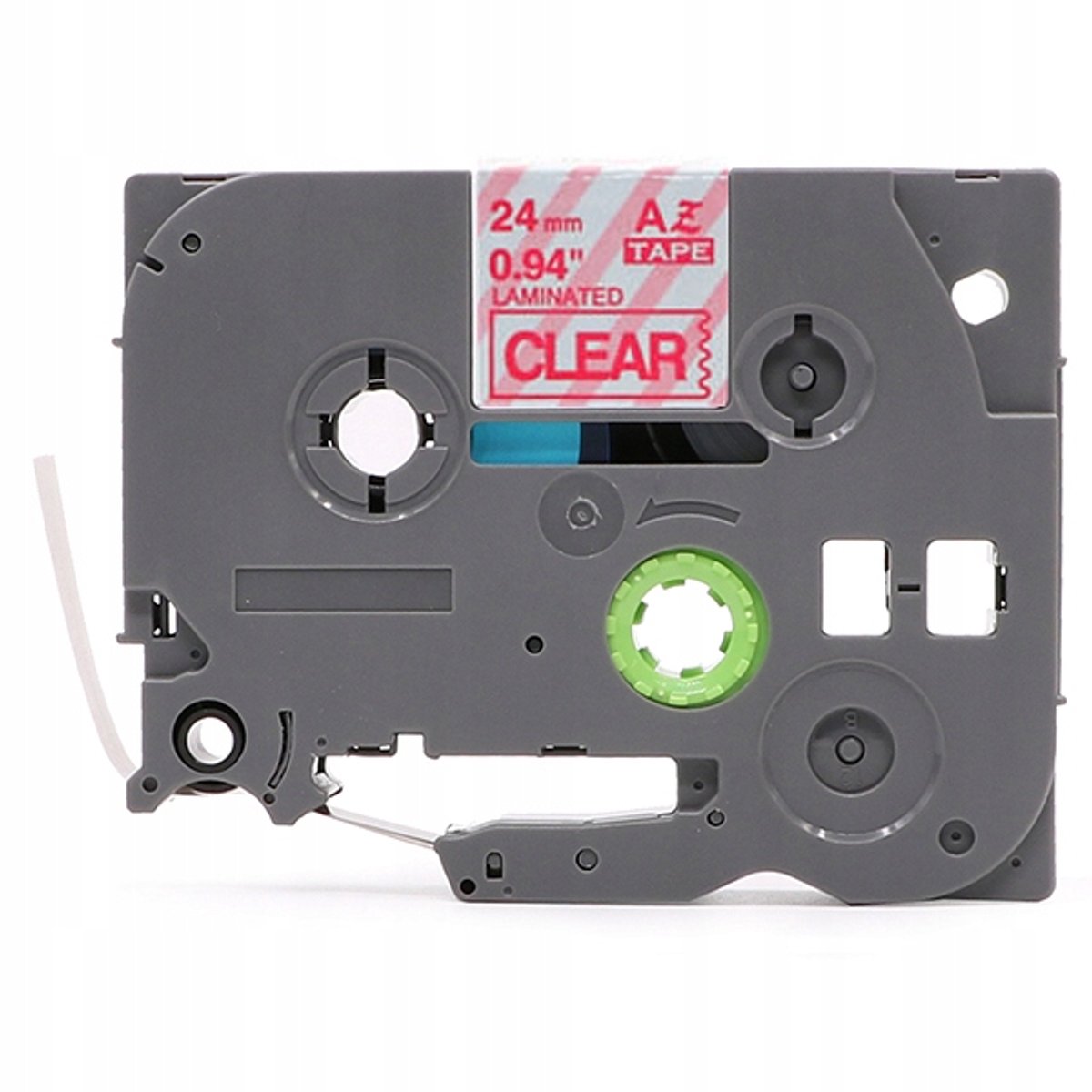 Brother TZe-152 Laminatietape 24mm Transparant Rood