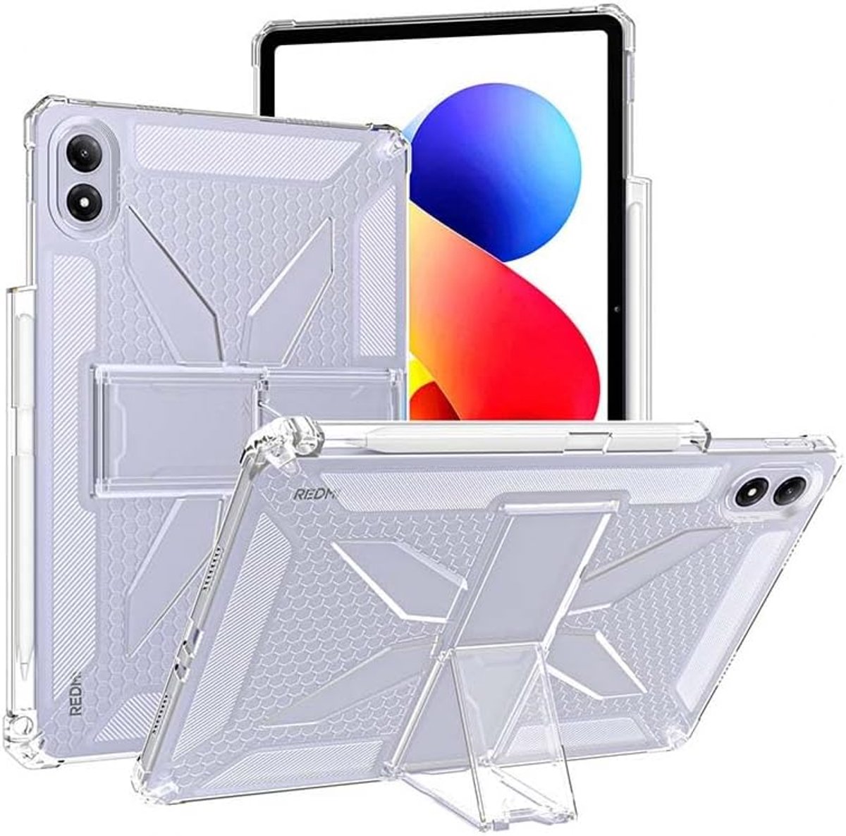Case Compatible with Xiaomi Redmi Pad 2 Pro, Airbag Protection Ultra-thin Soft TPU Clear Case, Stand Feature - ShopVlot