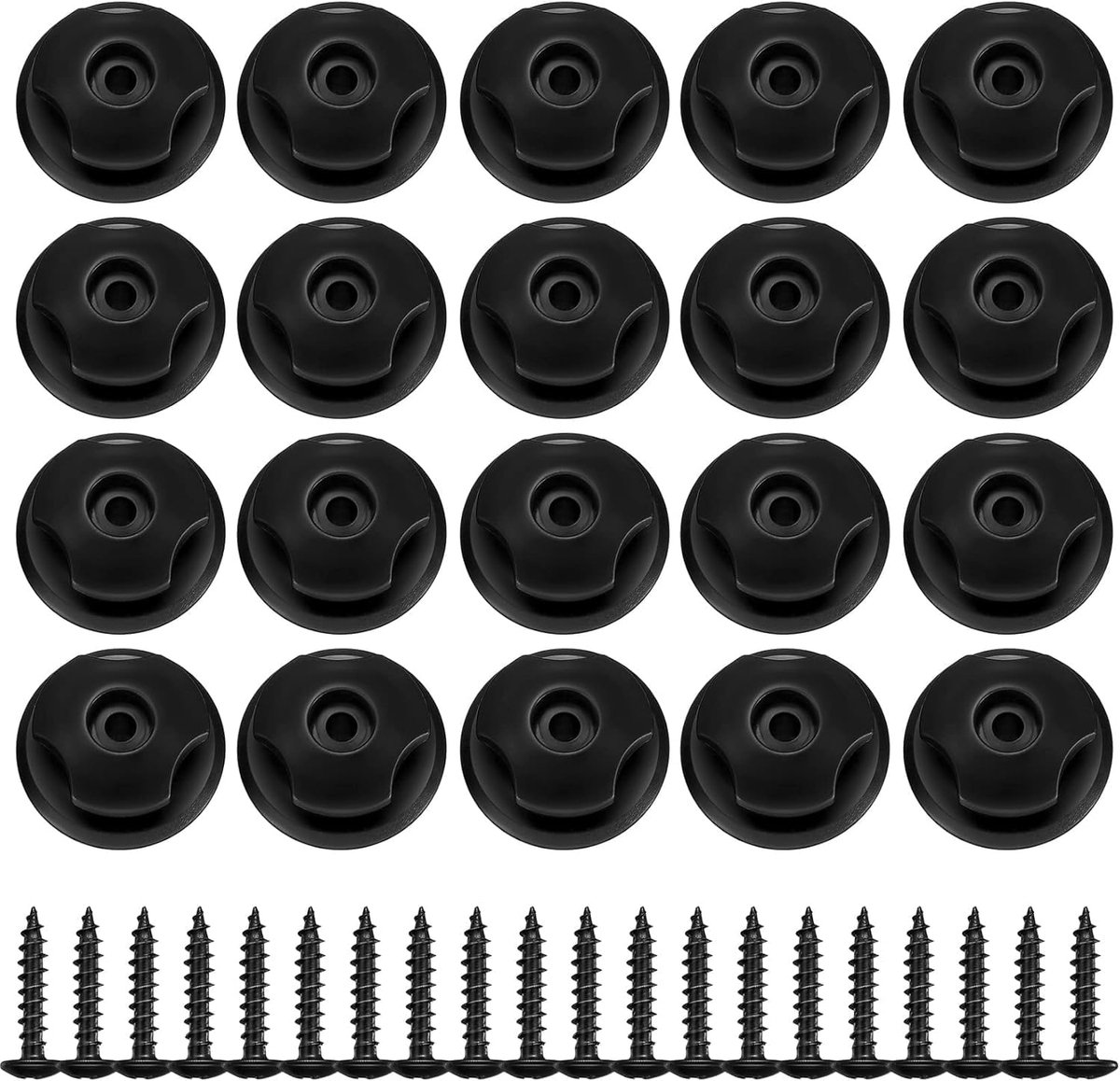 20 stuks haken voor aanhangwagenafdekkingen met 20 schroeven, sterke dekzeilklemmen, plastic aanhangerafdekking - ShopVlot