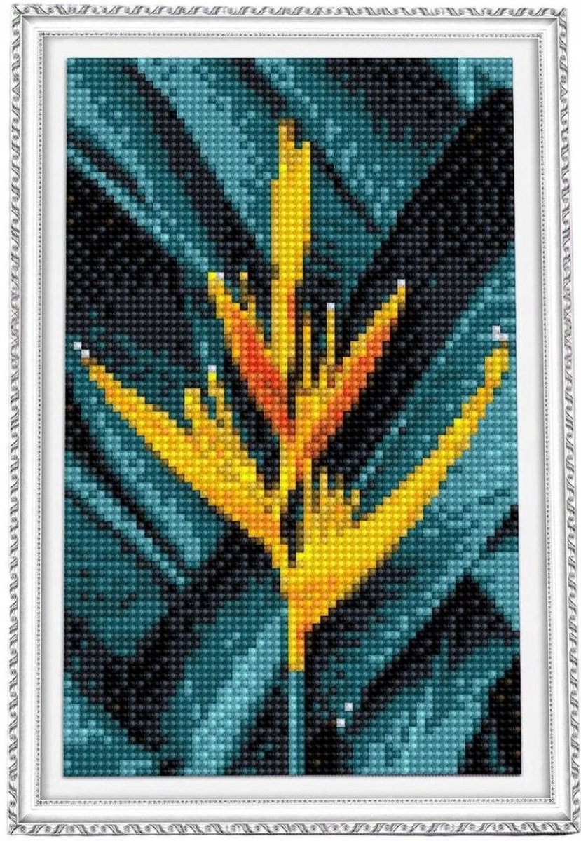 Merkloos Diamond Painting Set 20x30cm - Exotische Bloem