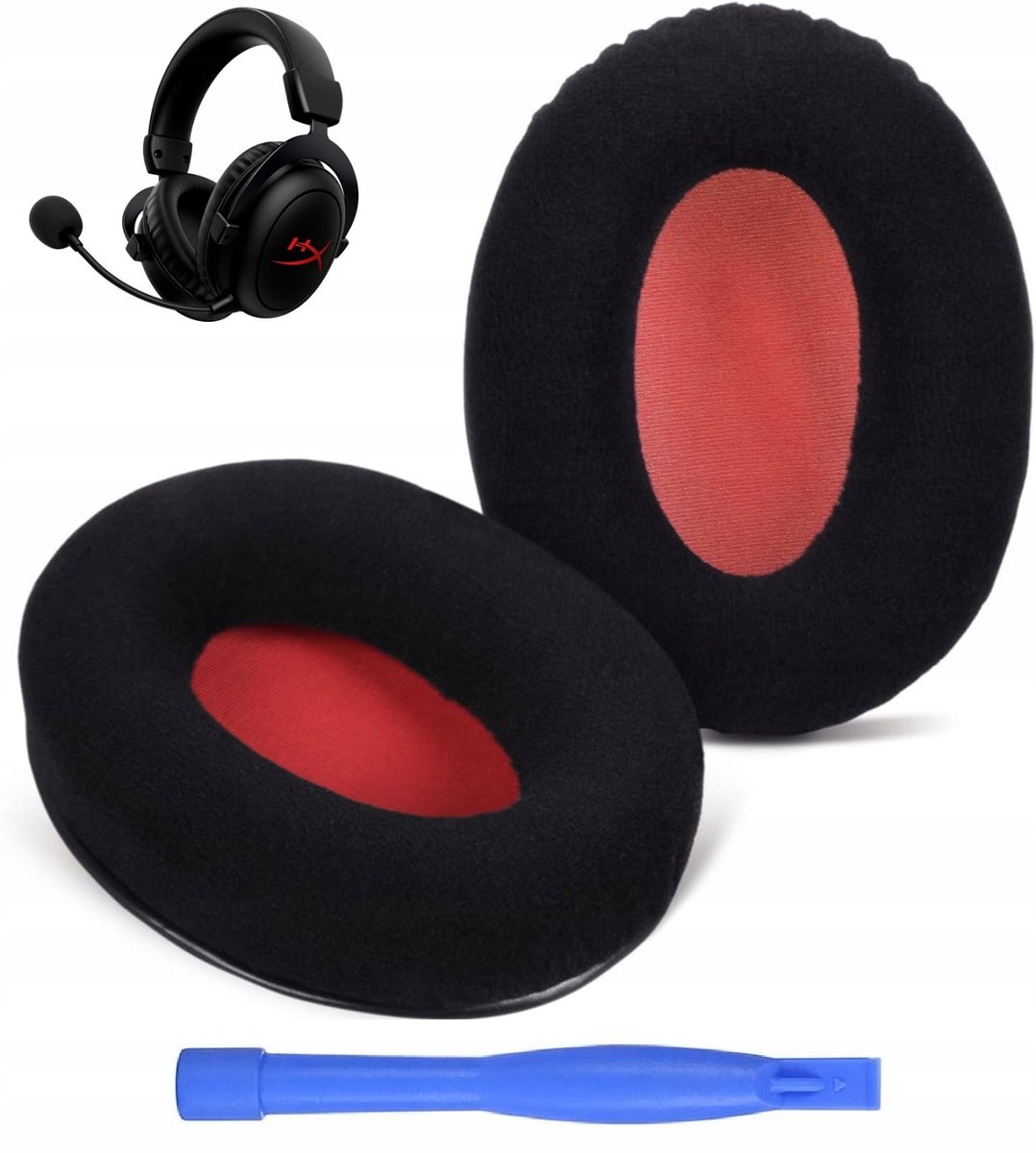 Nahause Pads voor Kingston HyperX Cloud II, Alpha, Flight - Zwart