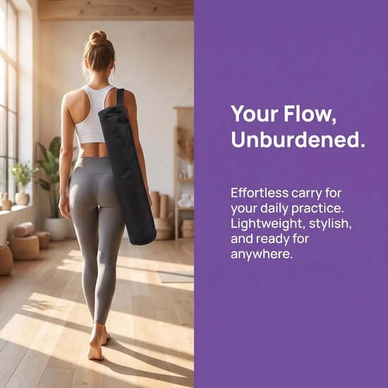 Yogamat waterdicht - draagtas met ritssluiting - verstelbare riem - ideaal voor fitness - ShopVlot — afbeelding 4